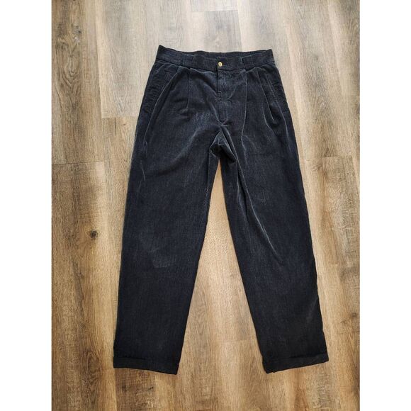 Lacoste Other - Lacoste Vtg Cordurory pants size 34x32* measured Cotton Black cuffed hong kong